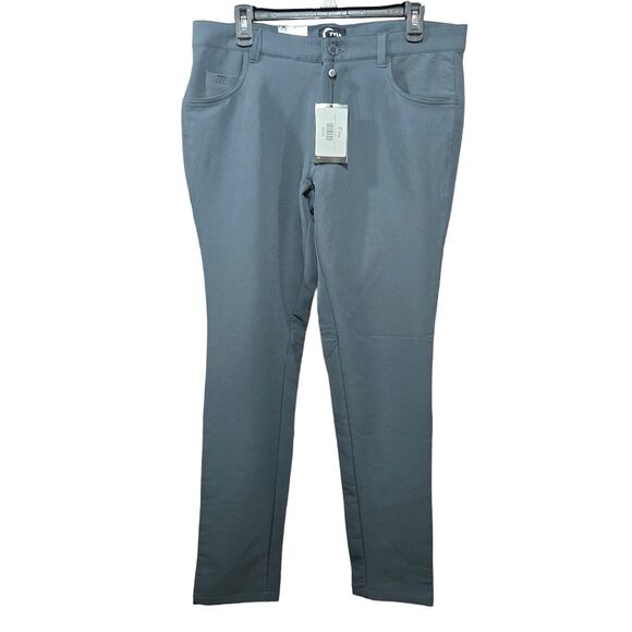 Zyia Storm Gray Office Chino 31 in Athleisure Slim Trouser Mens Pants Size Large - Picture 1 of 10